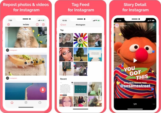 InsTake instagram repost app for iPhone