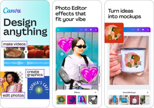 Canva iPhone mood boarding app