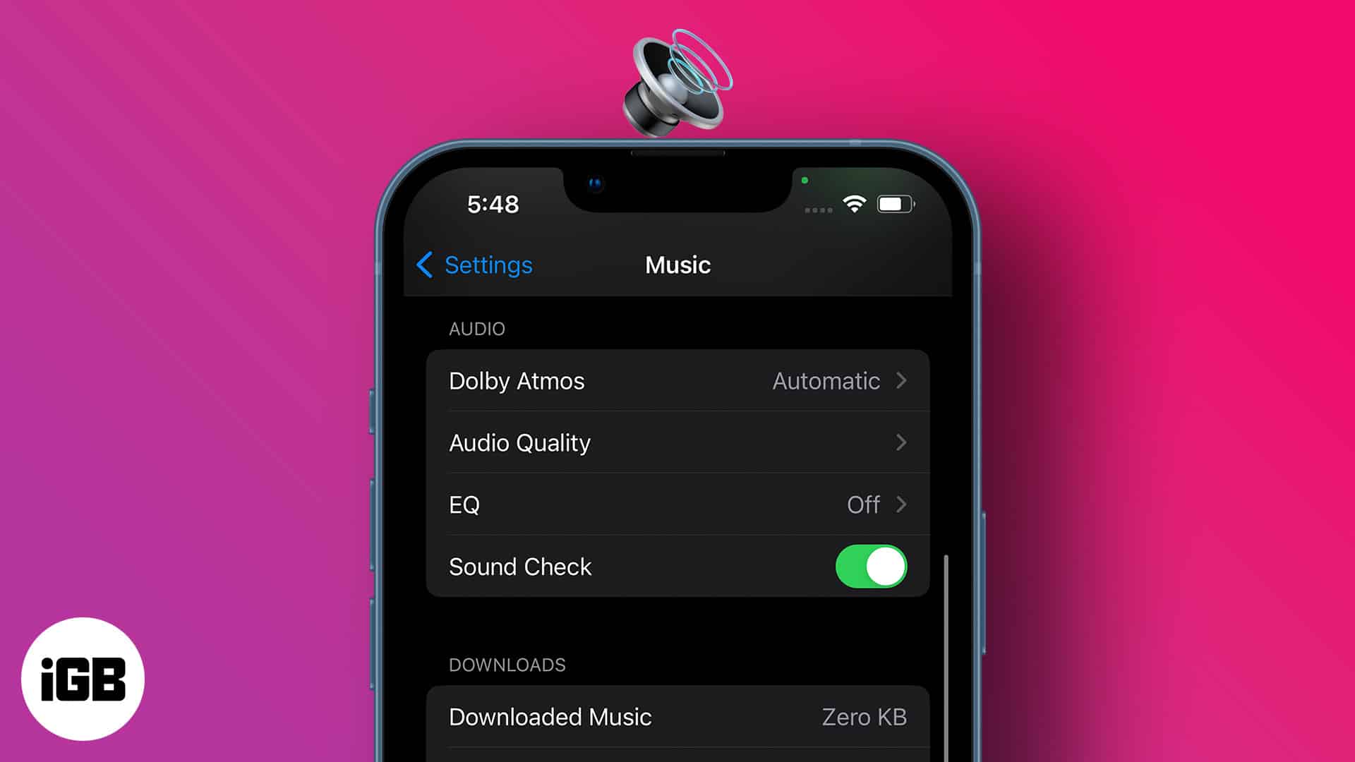 How to use sound check on iphone