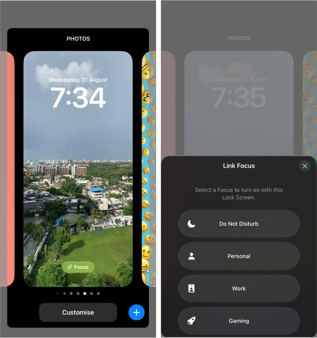 Customize Lock Screen or Home Screen based on Focus in iOS 16
