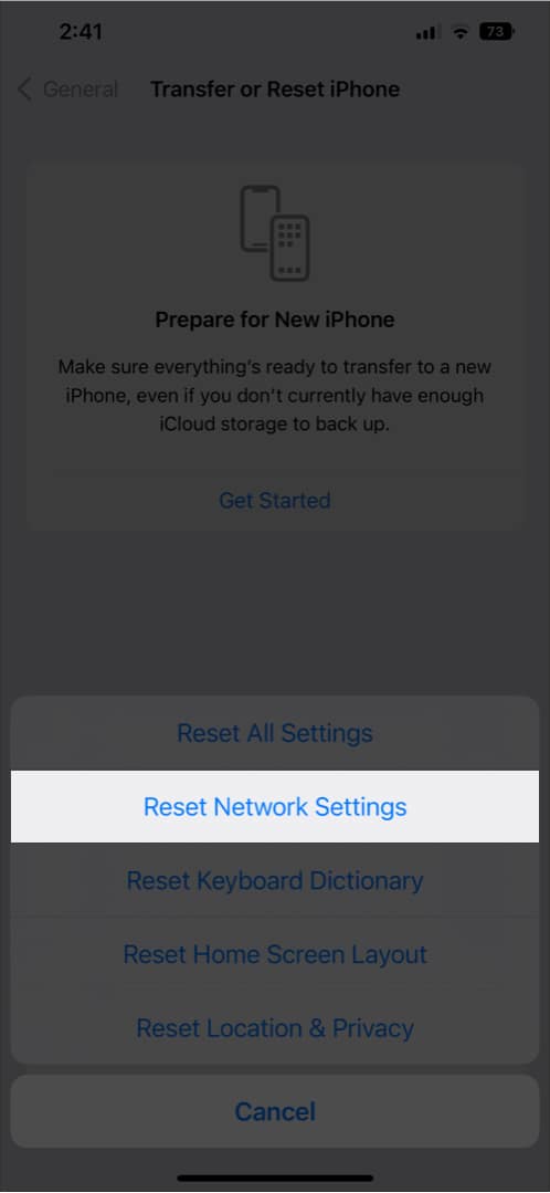 Reset Your iPhone Network Settings