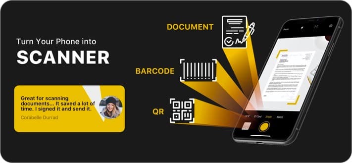 Scanner Unlimited Document Scanning iPhone App Screenshot
