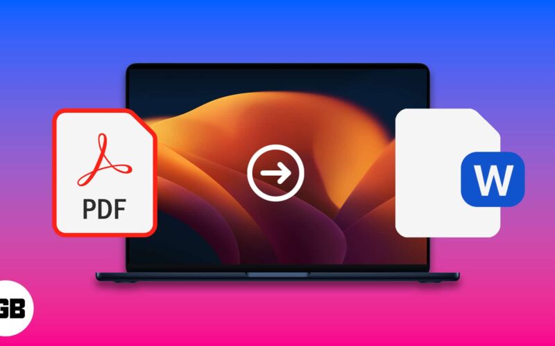 How to convert pdf to word on mac