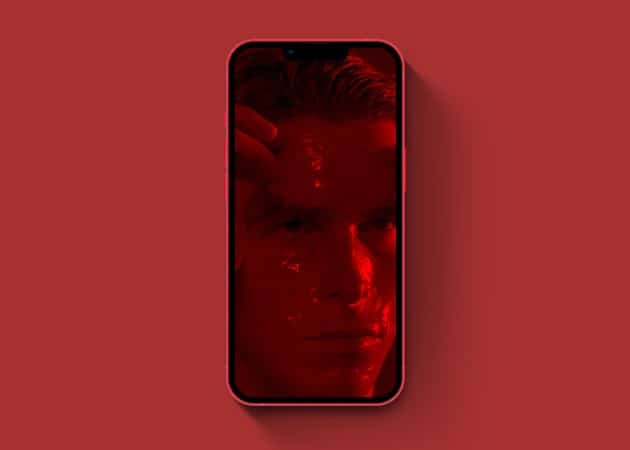 wallpaper showing Patrick Bateman face 