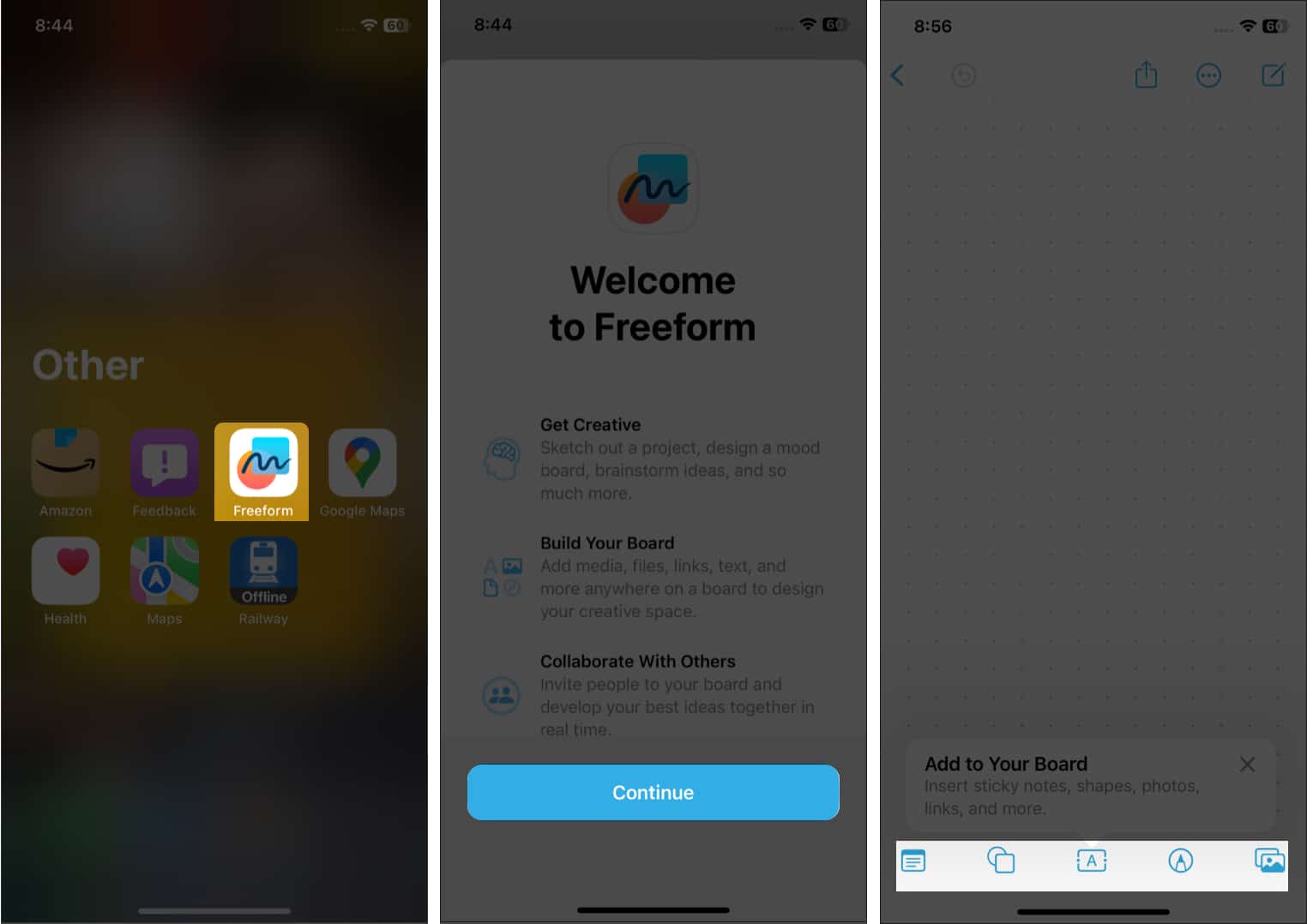 Get started with the Freeform app