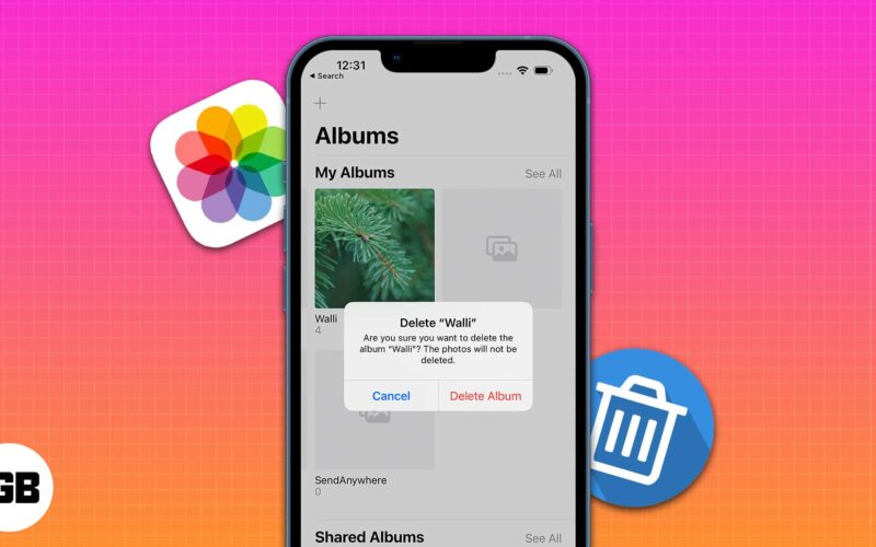 How to delete photos album in ios 16 on iphone