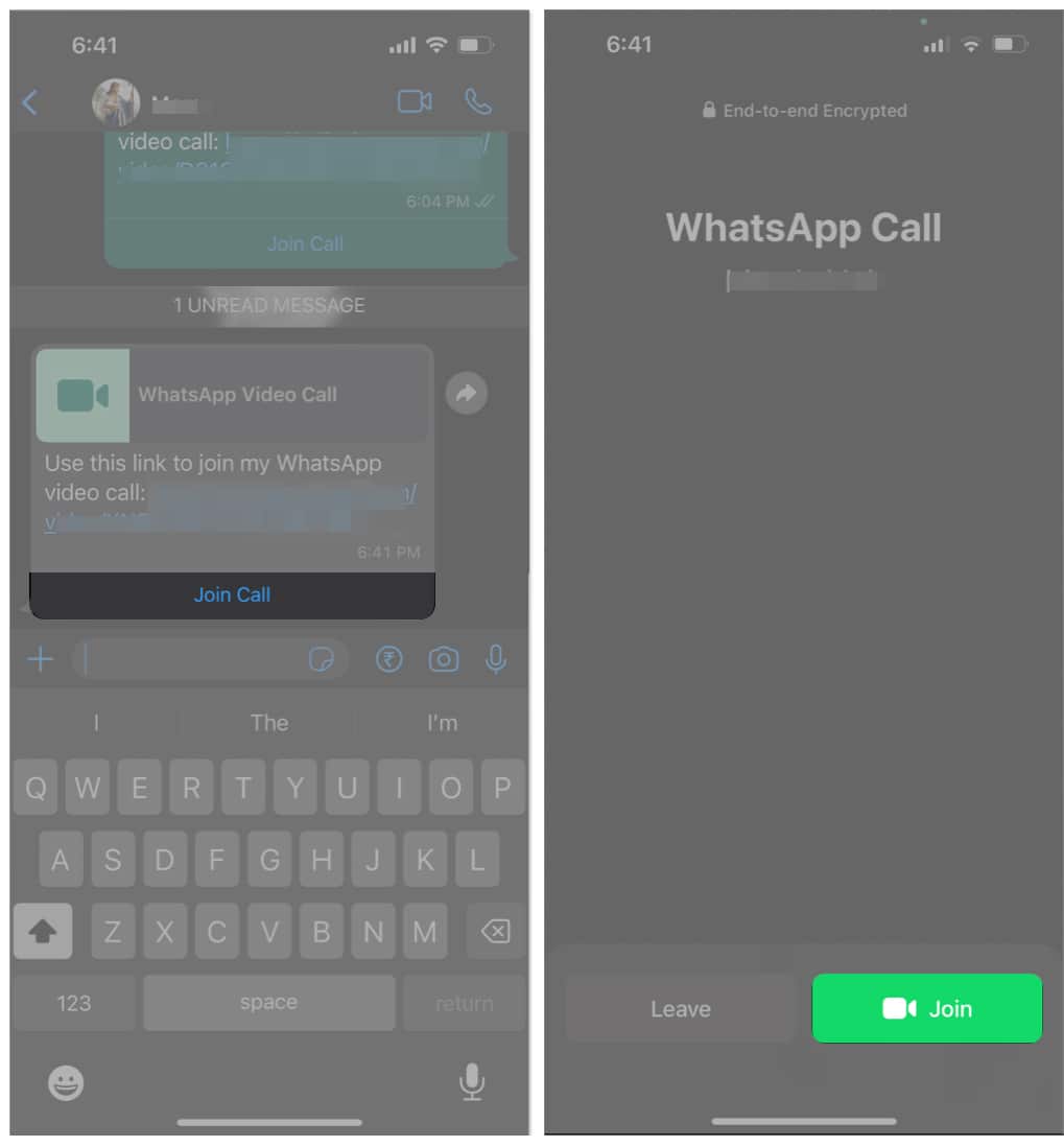 How to join calls through WhatsApp call links on iPhone 