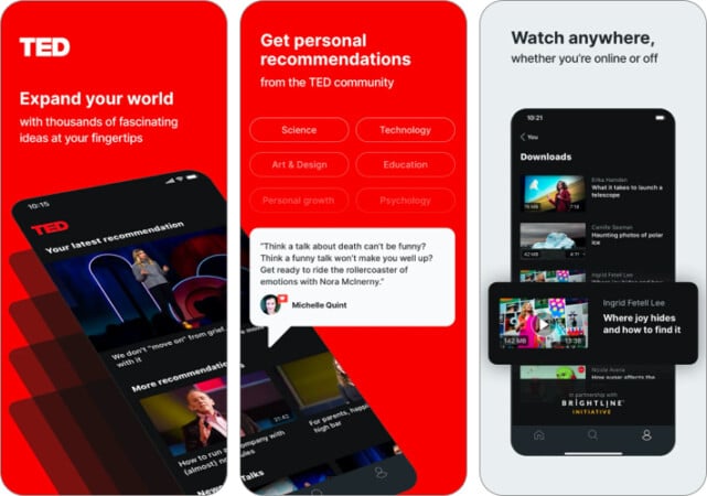 TED Talks YouTube alternative for iPhone
