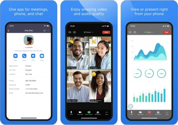 ZOOM Cloud Meeting best iPhone business meeting app screenshot