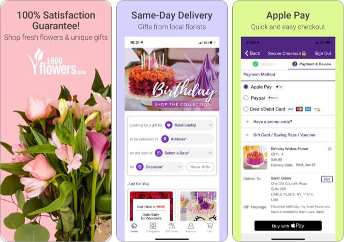 1800Flowers iPhone and iPad App Screenshot
