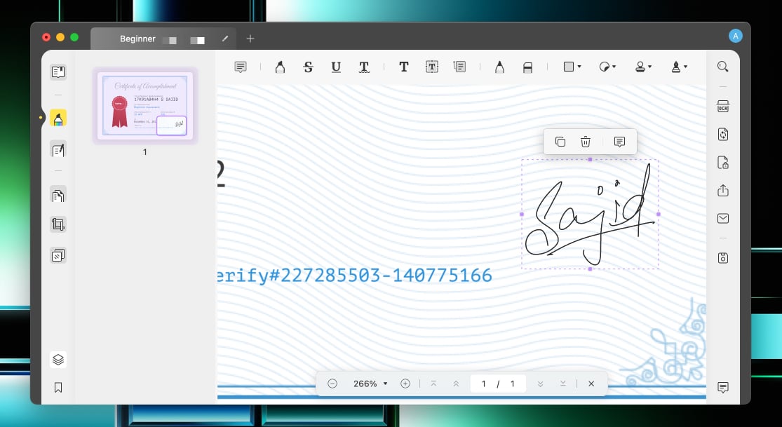 Add Signature to PDF in UPDF