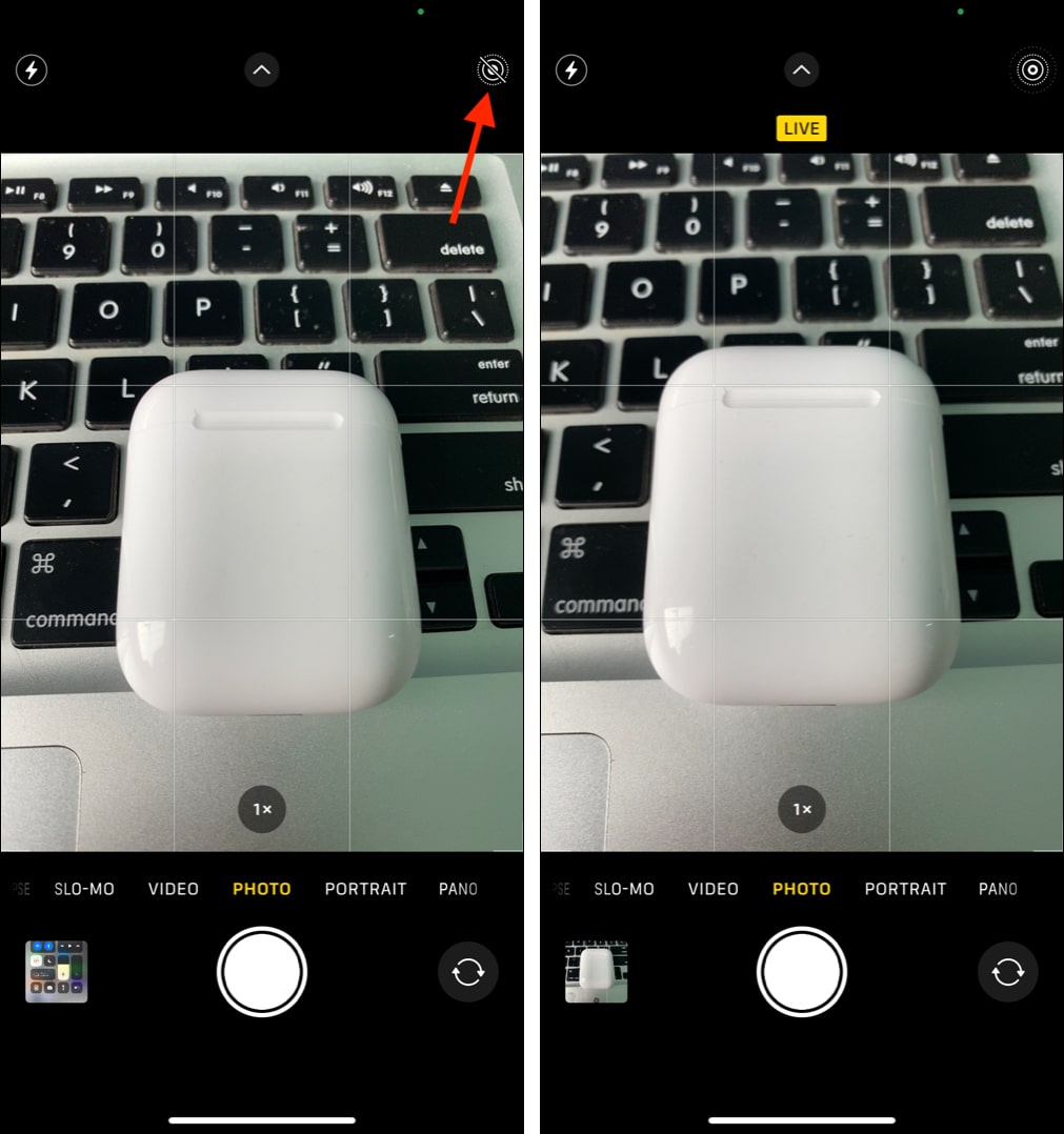 Turn on Live Photo which disables camera sound