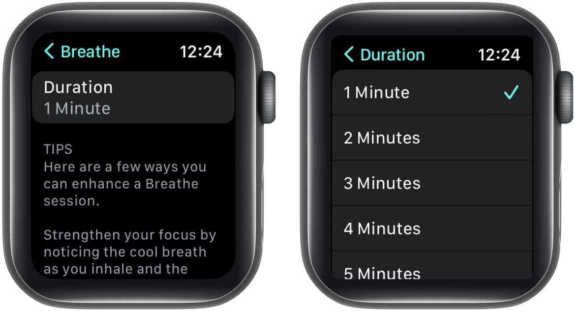 Change exercise timer on Apple Watch