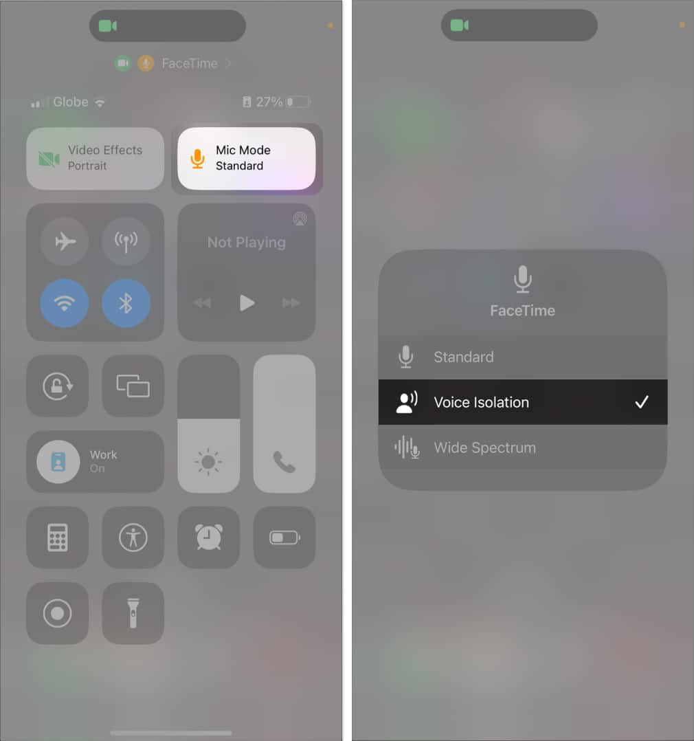 Enable Voice Isolation on iPhone