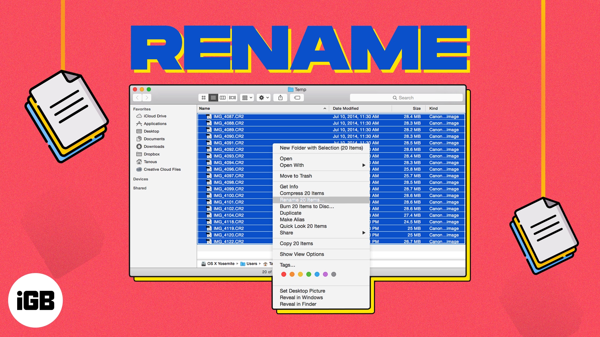How batch rename files on mac
