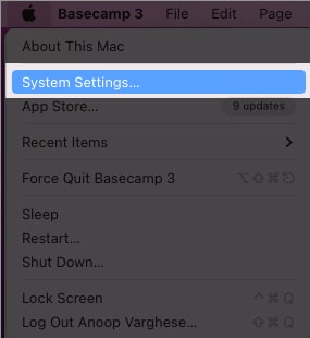 To enable Type to sire on mac, Click apple logo, tap on System Settings