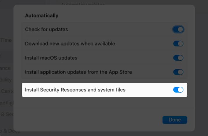 Enable Rapid Security Response updates on Mac