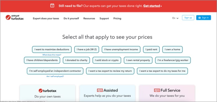 Turbotax tax software