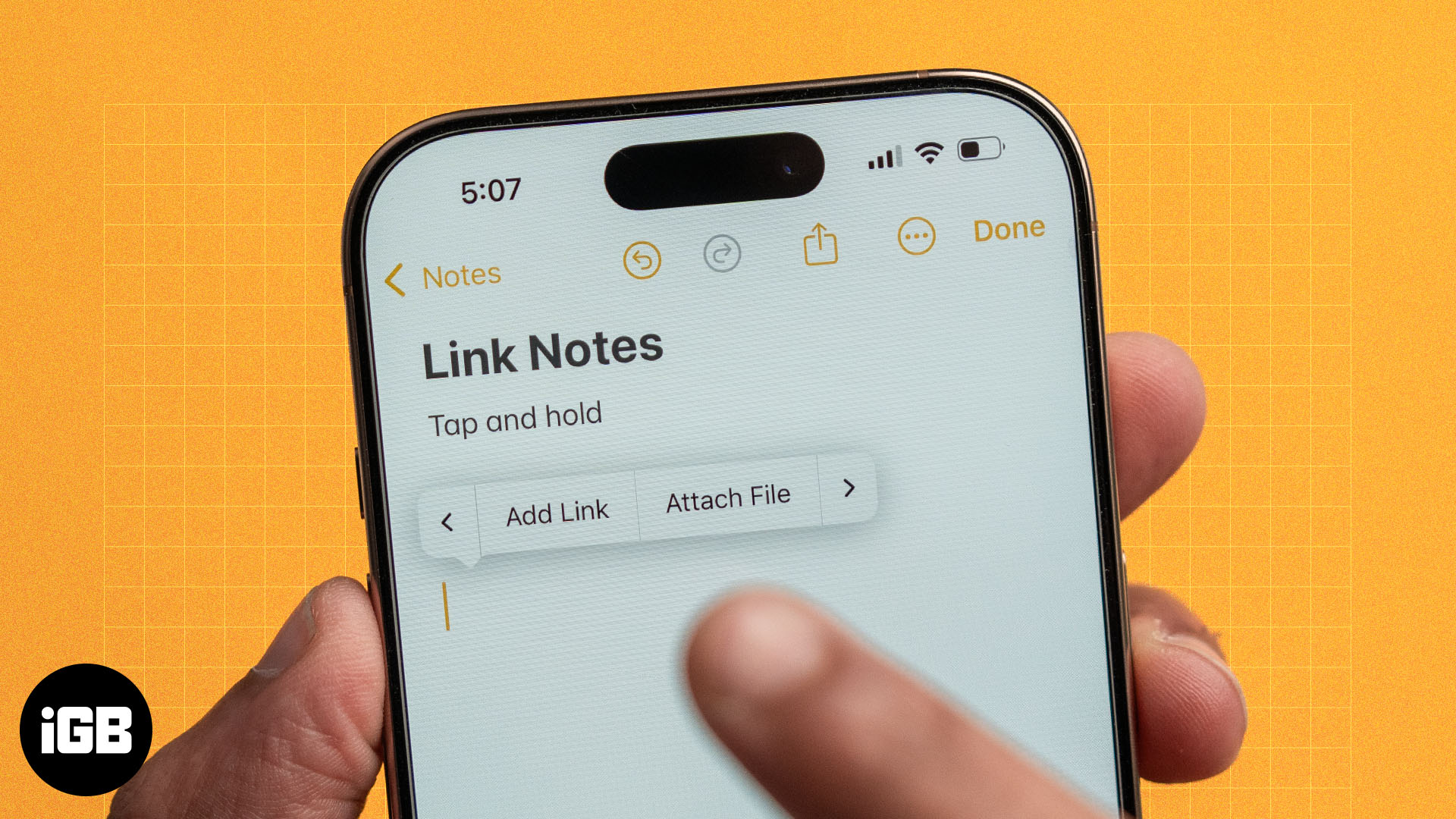 How to link notes in Apple Notes app