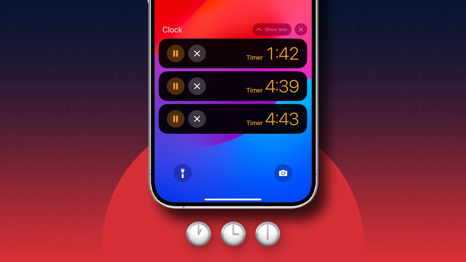 How to use multiple timers in clock app