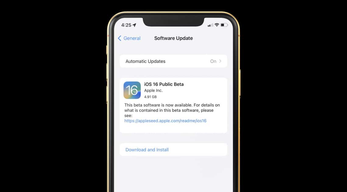 iOS 16 Public Beta Version