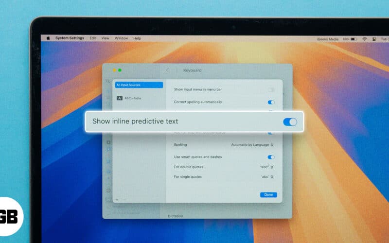 Use inline predictive text to speed up typing on Mac