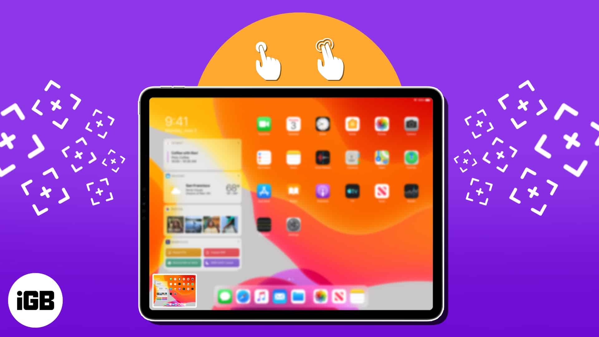 Take screenshots on iPad using gestures