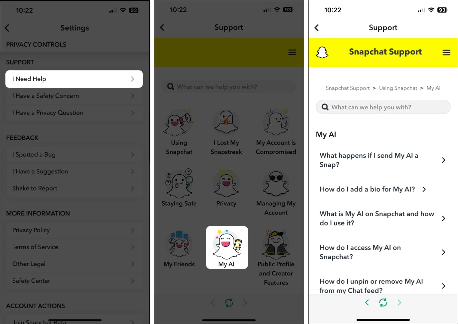 Contact Snapchat Support