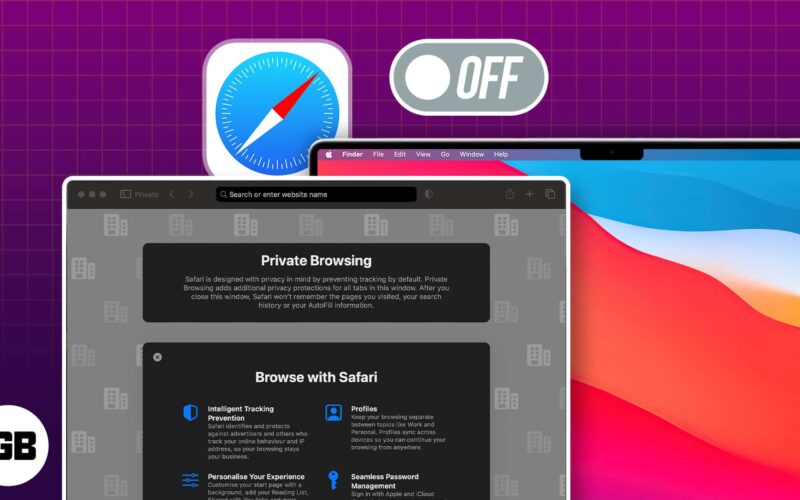 How to disable private browsing in safari on mac