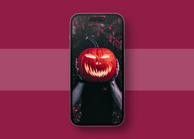 Pumpkin mask wallpaper for iPhone