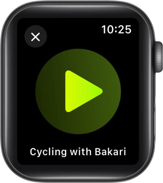 Tap Play on Apple Watch