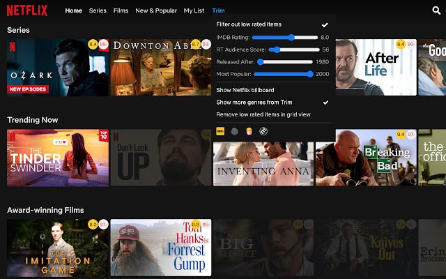 Trim Netflix Extension for Chrome