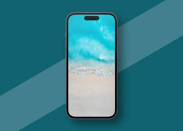 Colorful beach 4K minimalist wallpaper for iPhone