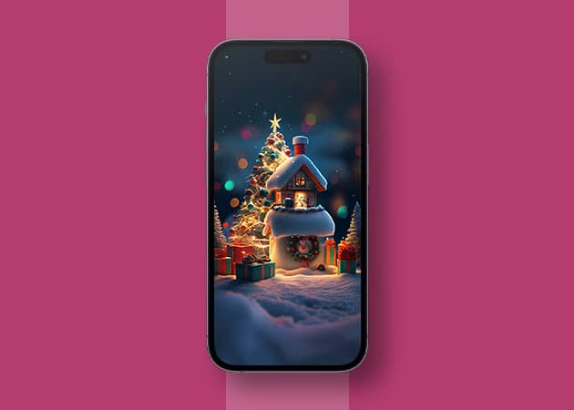 Free winter Christmas wallpaper for iPhone