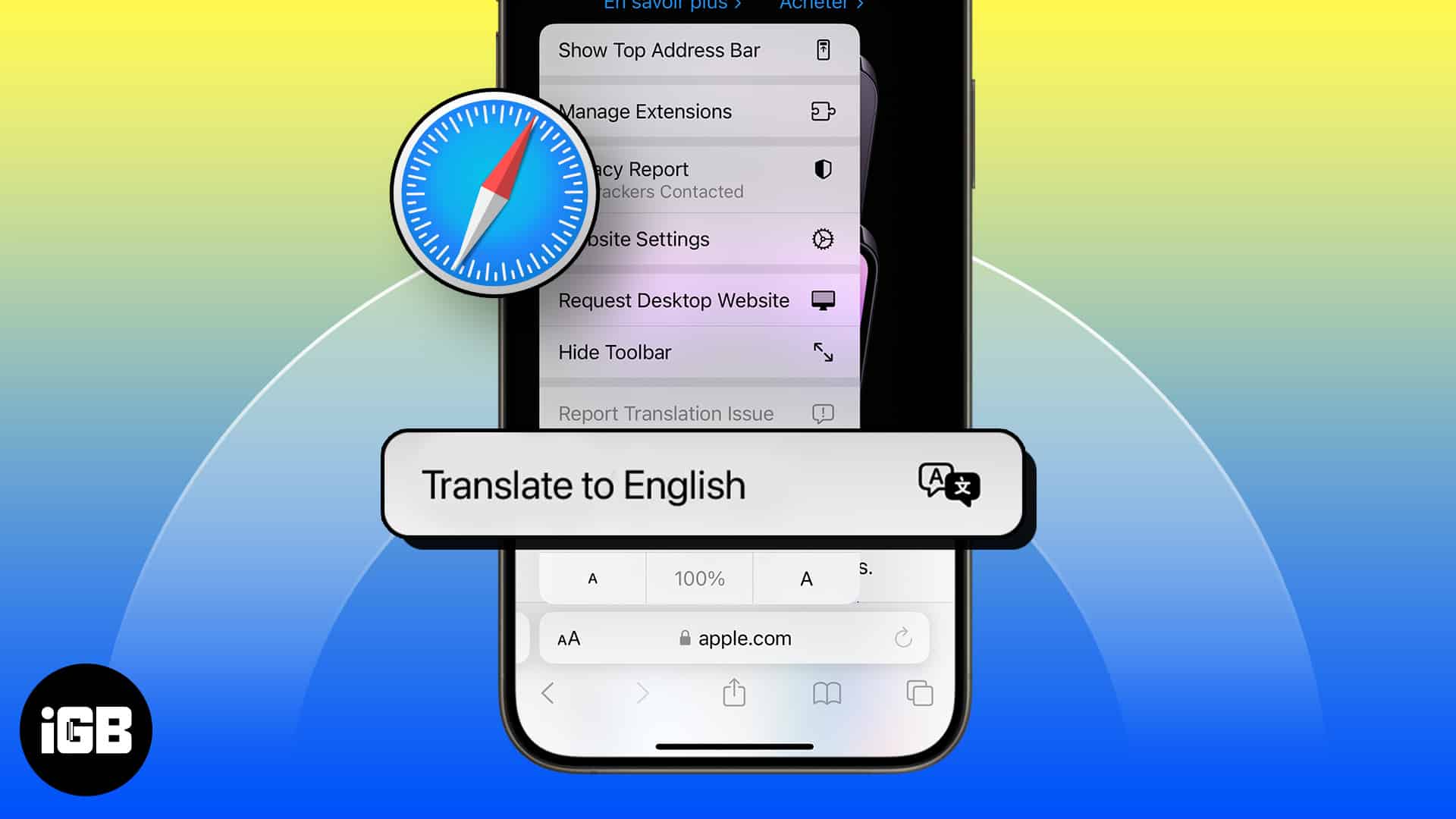 How to translate web pages in safari on iphone and ipad