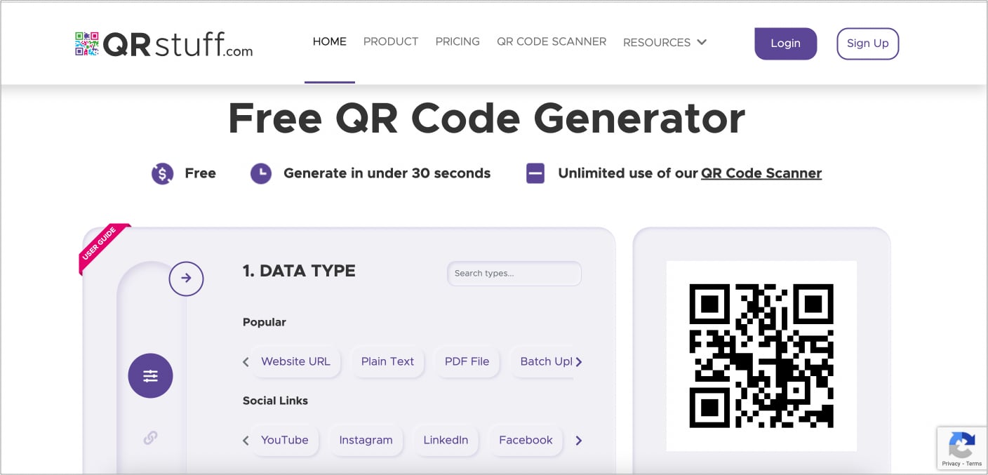 QR Stuff to Create QR code