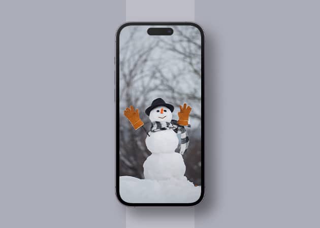 Snowman cool Christmas wallpaper for iPhone