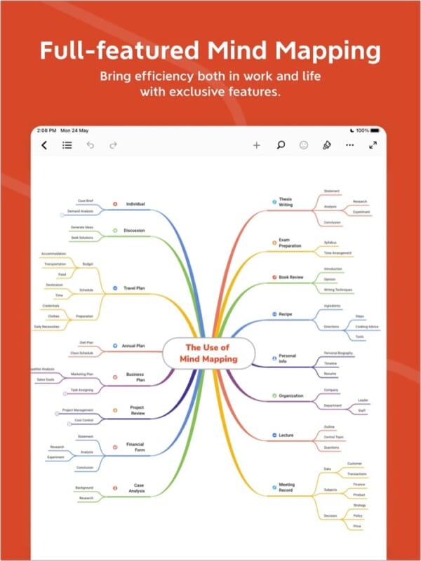 XMind mind mapping ipad app screenshot