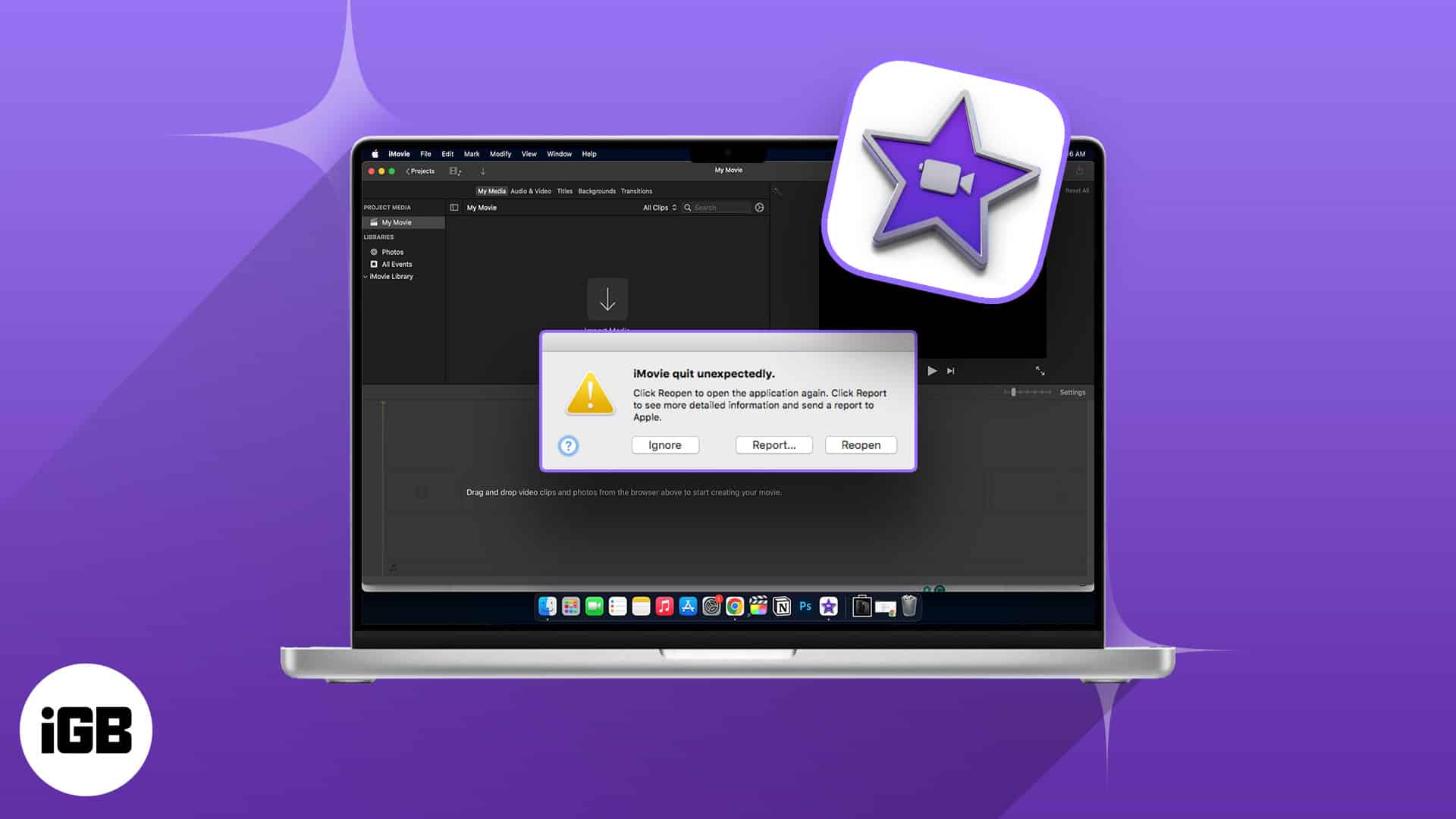 Imovie keeps crashing on mac