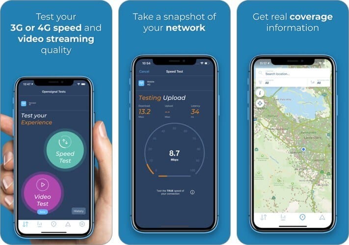 opensignal internet speed test iphone and ipad wifi analyzer app screenshot