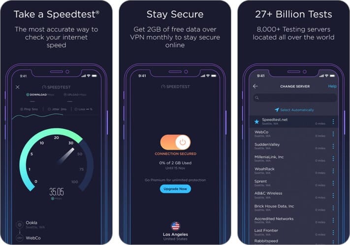 speedtest by ookla iphone and ipad wifi analyzer app screenshot