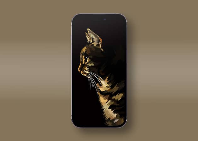 Abstract portrait cat iPhone wallpaper download