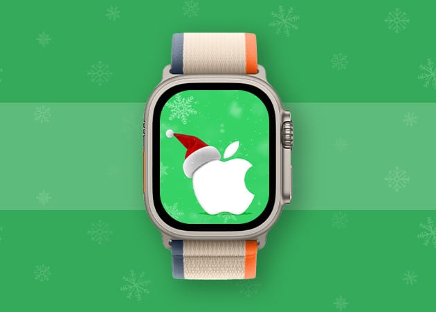 Apple logo Merry Christmas watch face