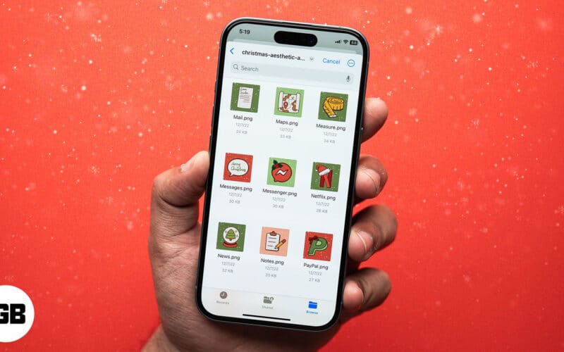 Christmas app icons for iPhone