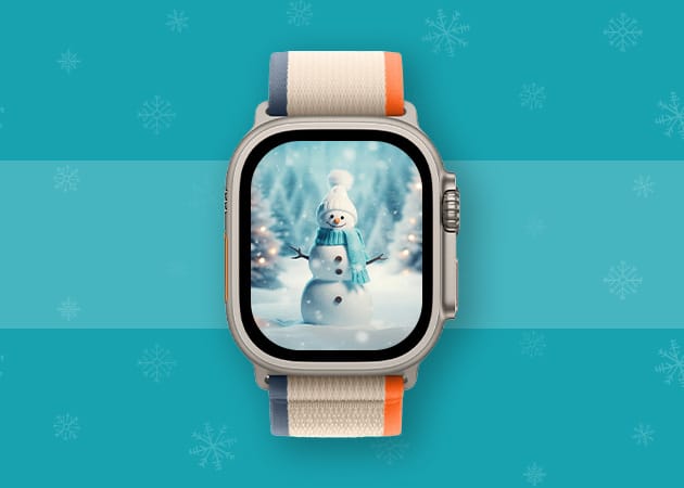 Christmas snowman Apple Watch face