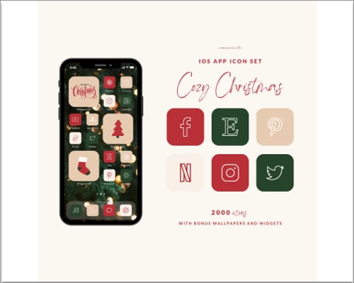 Cozy Christmas iPhone Icon Set