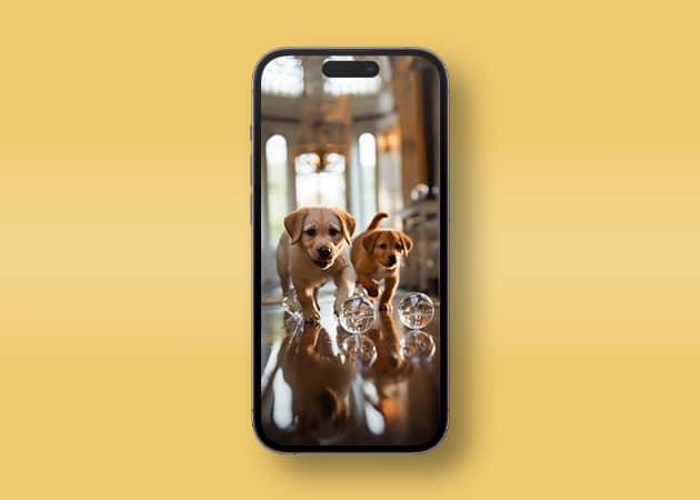 Cute puppy wallpaper for iPhone