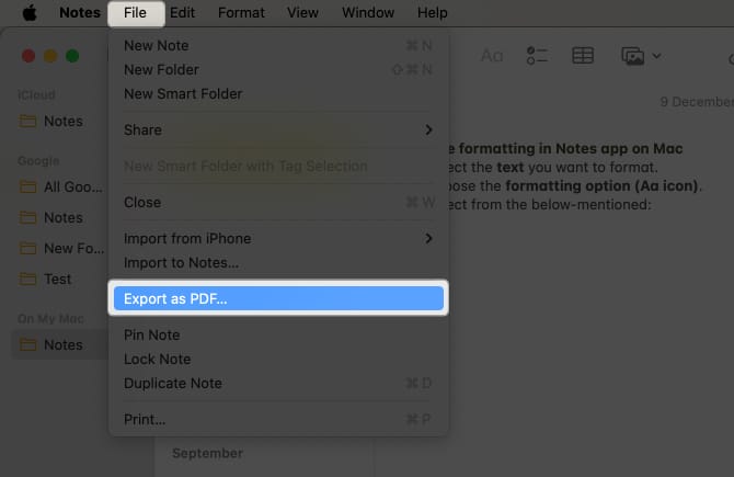 File, Export as PDF