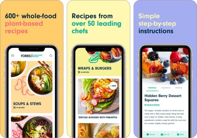 Forks Plant-Based Recipes app screenshot