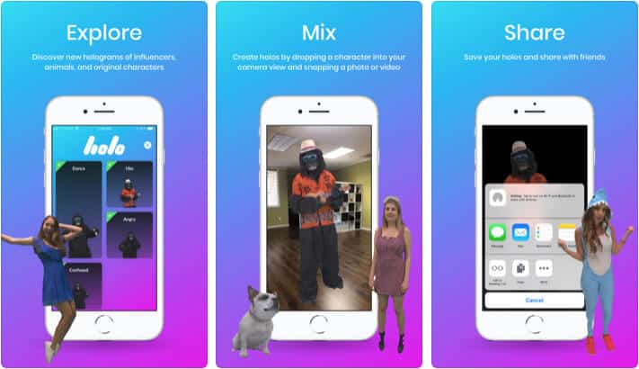 Holo iOS AR App Screenshot